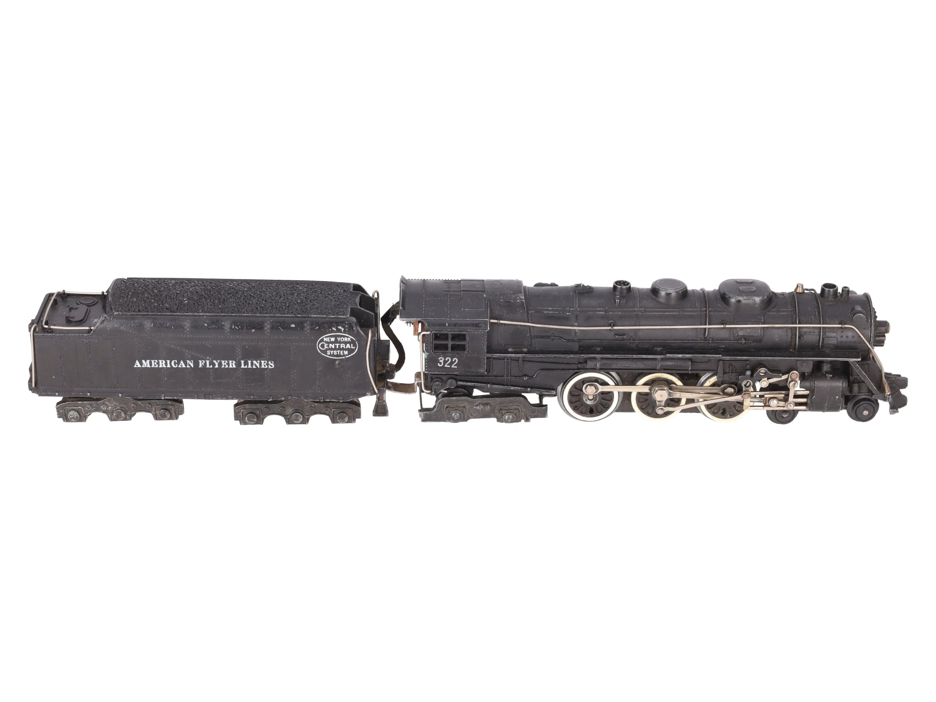 American Flyer 322 Vintage S NYC 4-6-4 Hudson Steam Locomotive & Tender VG