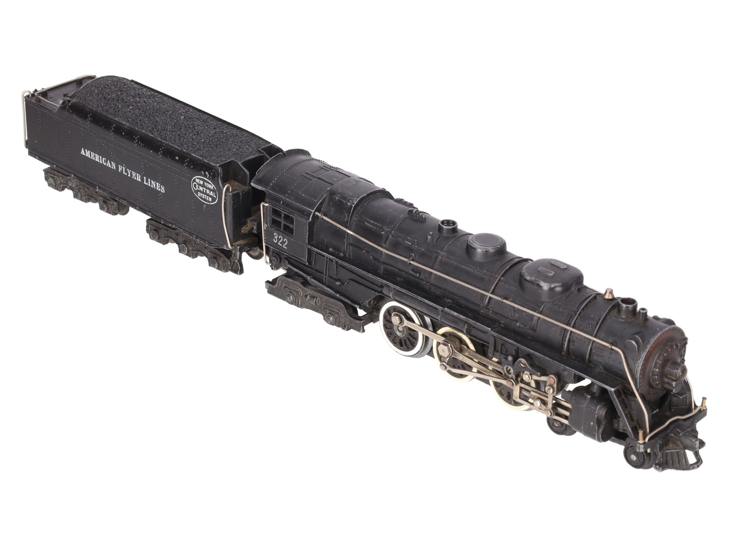 American Flyer 322 Vintage S NYC 4-6-4 Hudson Steam Locomotive & Tender VG
