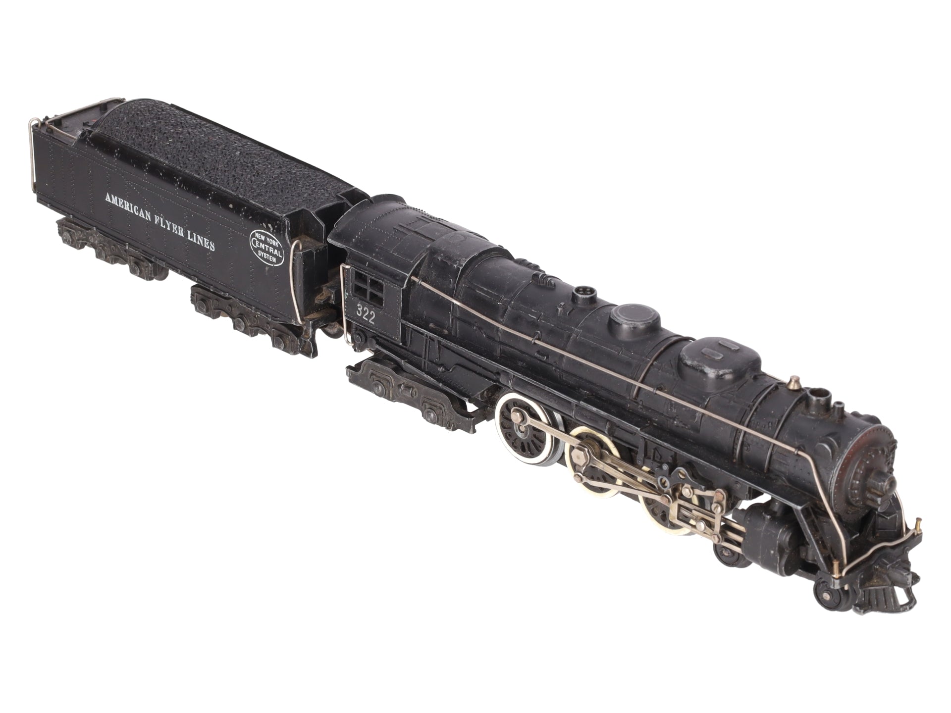 American Flyer 322 Vintage S NYC 4-6-4 Hudson Steam Locomotive & Tender VG