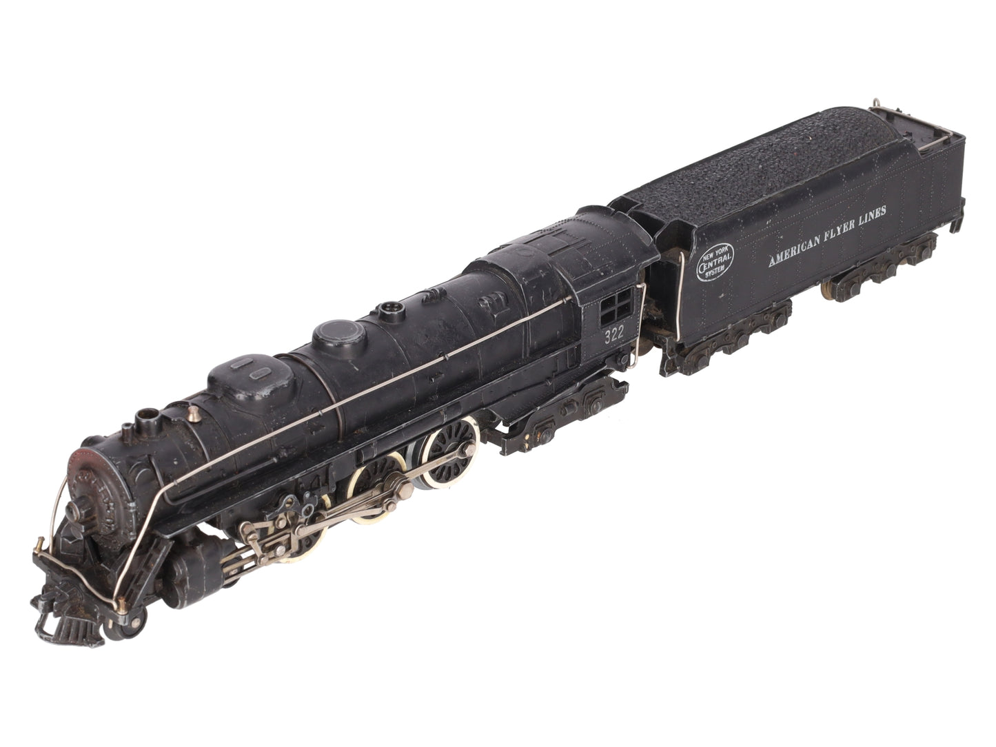 American Flyer 322 Vintage S NYC 4-6-4 Hudson Steam Locomotive & Tender VG