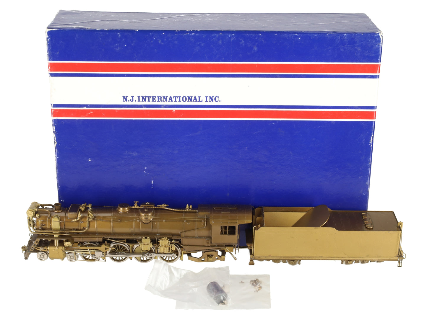 Custom NJ Brass ST-218 HO Scale BRASS NH Class R-3a 4-8-2 Steam Loco - unpainted EX/Box