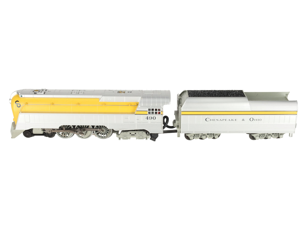 MTH 30-1412-1 Chesapeake and Ohio 4-6-4 Streamlined Hudson Steam #490 w/ PS2 EX/Box