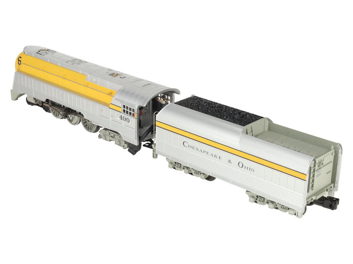 MTH 30-1412-1 Chesapeake and Ohio 4-6-4 Streamlined Hudson Steam #490 w/ PS2 EX/Box