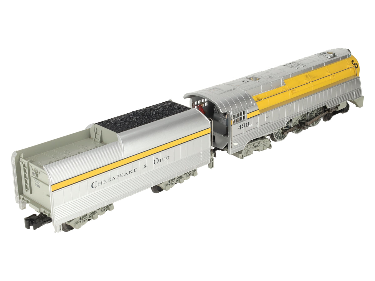 MTH 30-1412-1 Chesapeake and Ohio 4-6-4 Streamlined Hudson Steam #490 w/ PS2 EX/Box