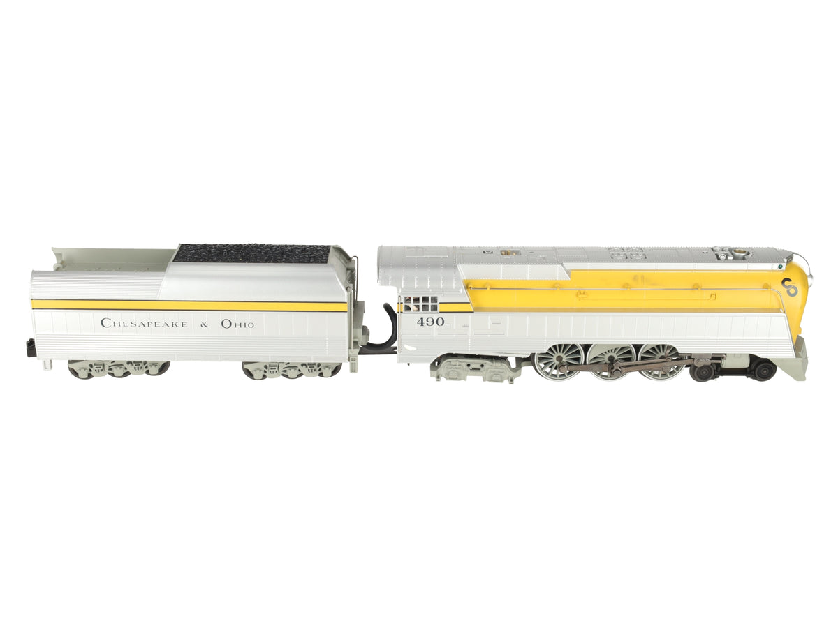 MTH 30-1412-1 Chesapeake and Ohio 4-6-4 Streamlined Hudson Steam #490 w/ PS2 EX/Box