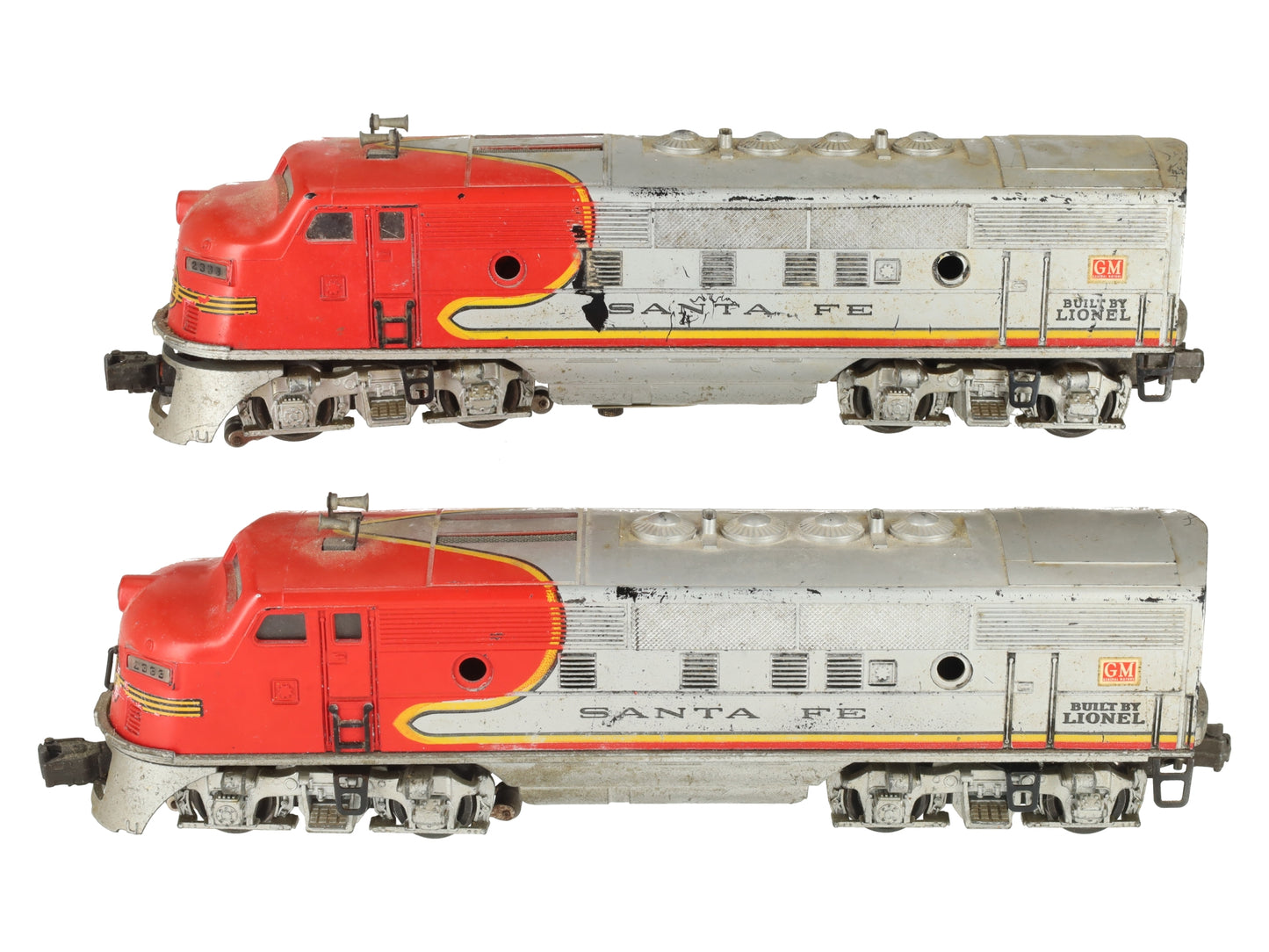 Lionel 2333 Vintage O Santa Fe F3 AA Diesel Set VG