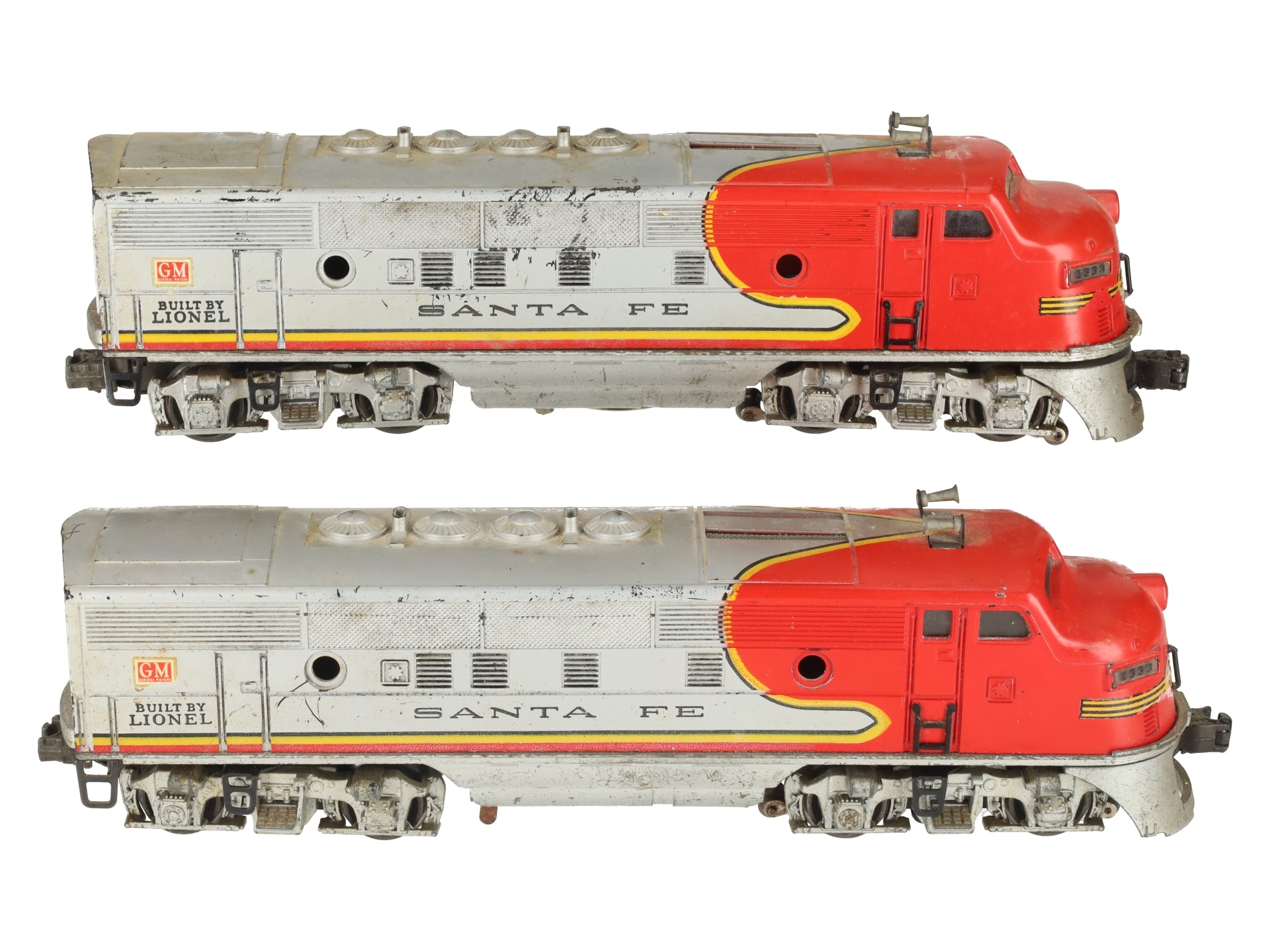 Lionel 2333 Vintage O Santa Fe F3 AA Diesel Set VG