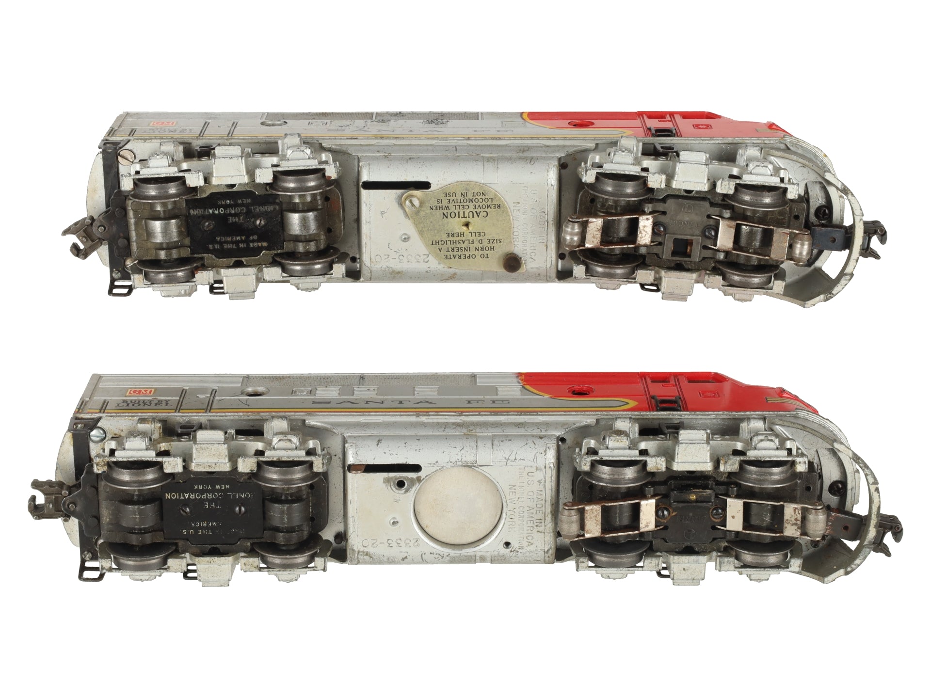 Lionel 2333 Vintage O Santa Fe F3 AA Diesel Set VG
