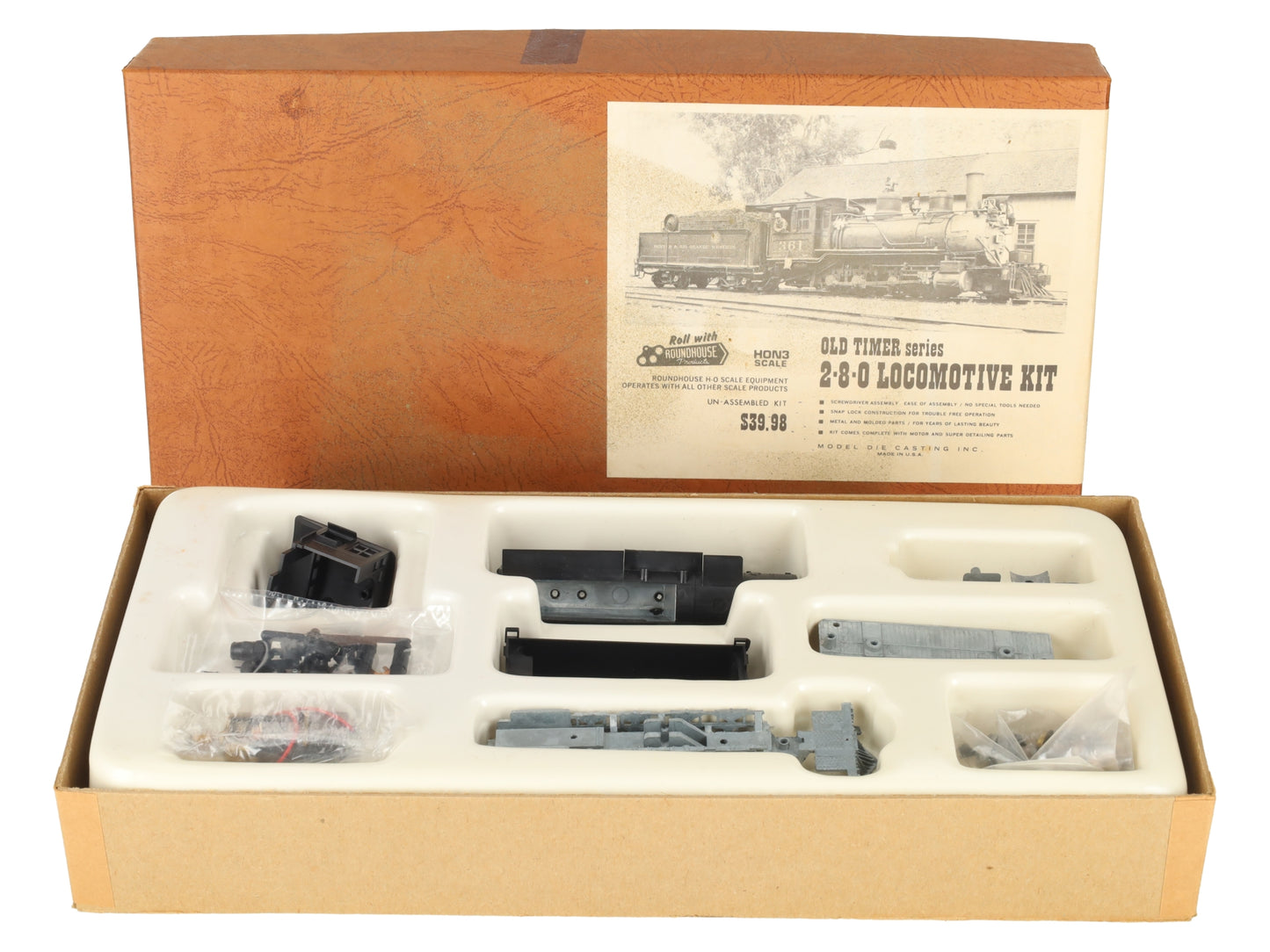 Roundhouse 472 HOn3 Old Timer Series Outside Frame for 2-8-0 Locomotive Kit EX/Box