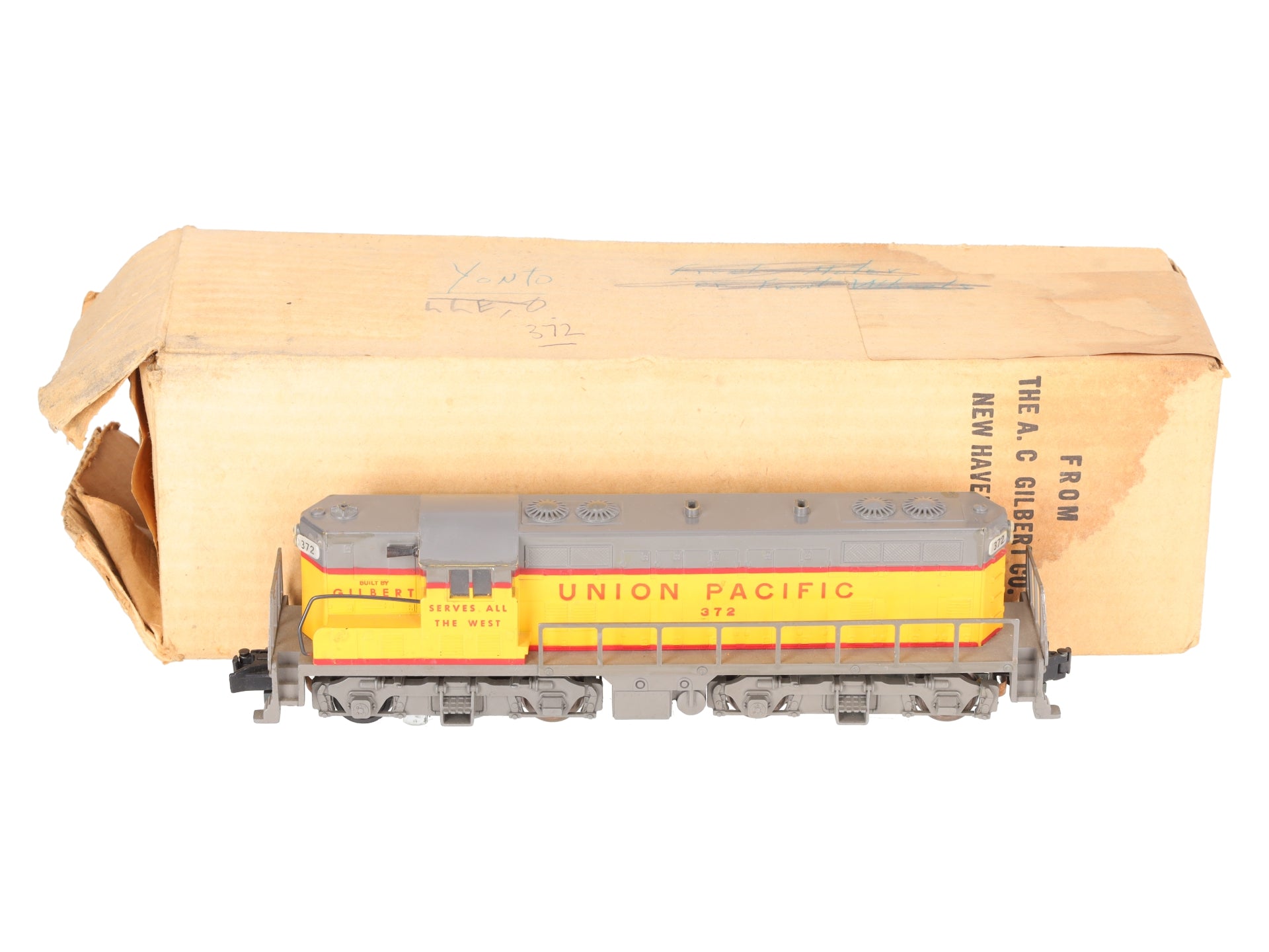 American Flyer 372 Vintage S Union Pacific GP-7 Powered Diesel Locomotive VG/Box