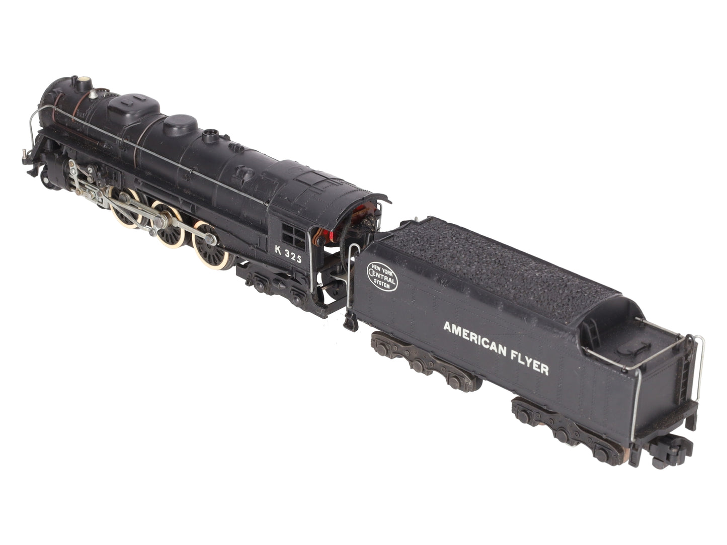 American Flyer K325 Vintage S New York Central 4-6-4 Steam Locomotive & Tender VG