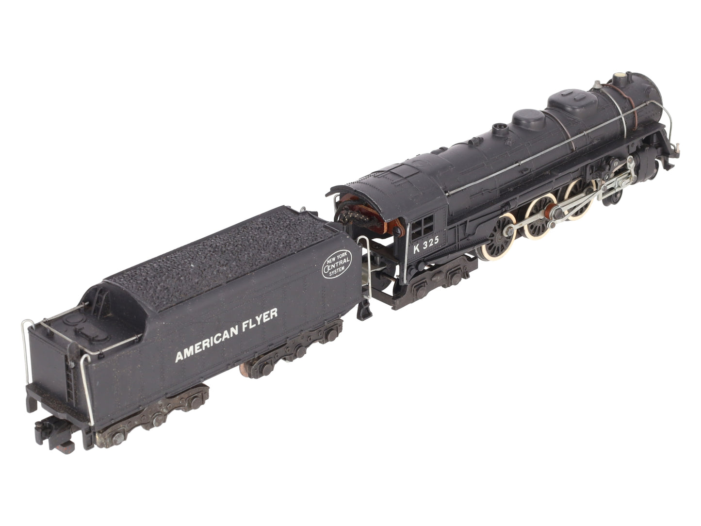 American Flyer K325 Vintage S New York Central 4-6-4 Steam Locomotive & Tender VG