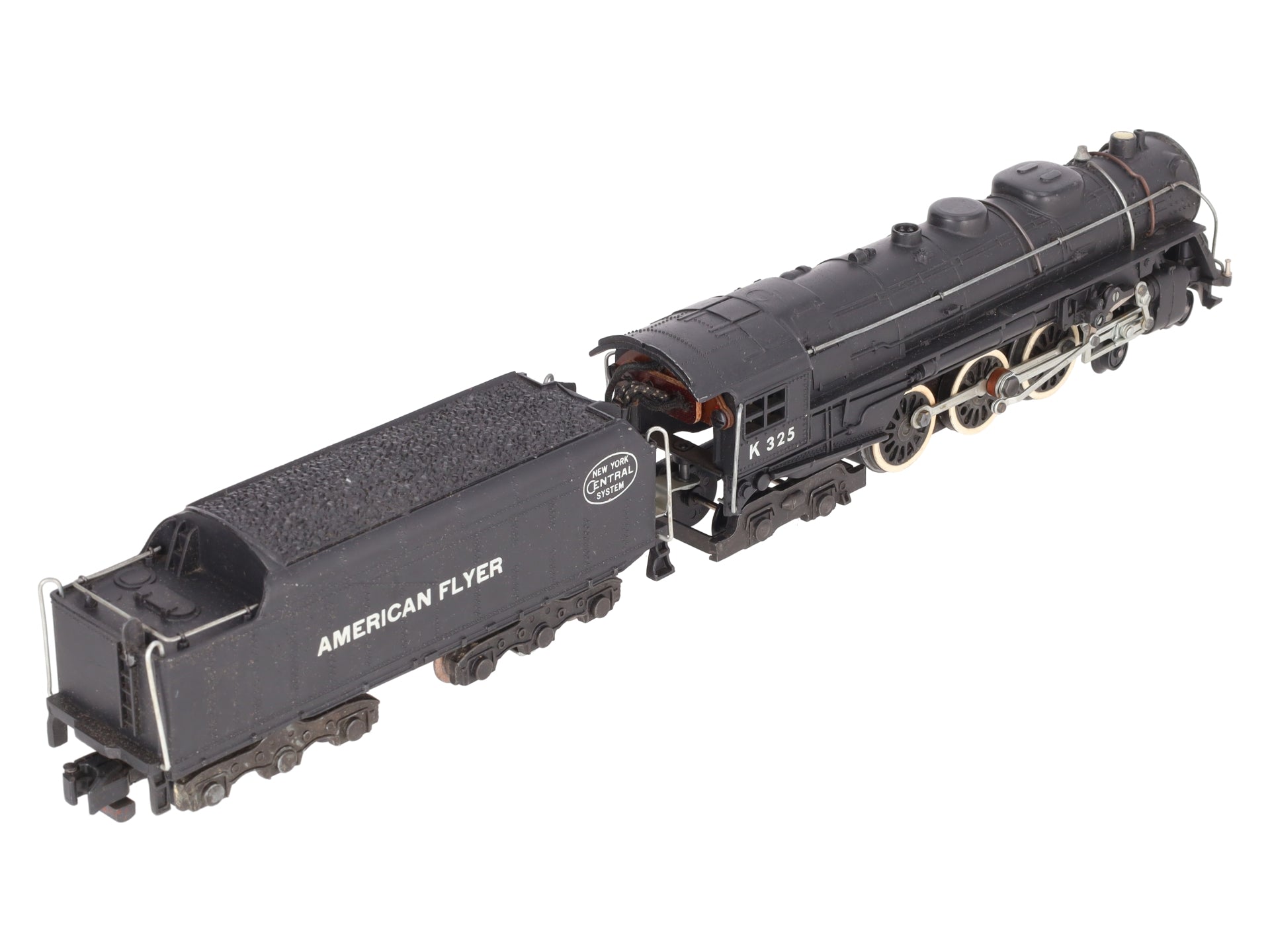 American Flyer K325 Vintage S New York Central 4-6-4 Steam Locomotive & Tender VG