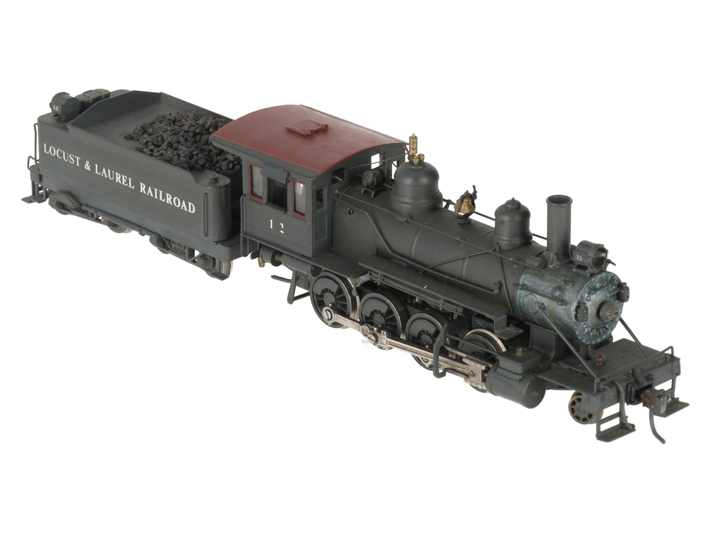 Pacific Fast Mail HO Brass 2-8-0 Steam Locomotive & Tender - Custom Painted/Box