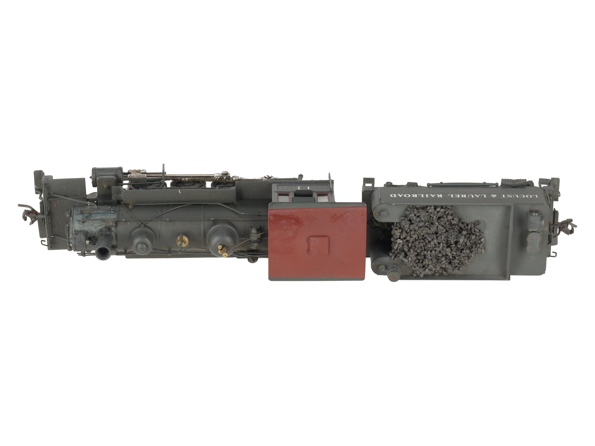 Pacific Fast Mail HO Brass 2-8-0 Steam Locomotive & Tender - Custom Painted/Box