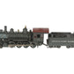 Pacific Fast Mail HO Brass 2-8-0 Steam Locomotive & Tender - Custom Painted/Box