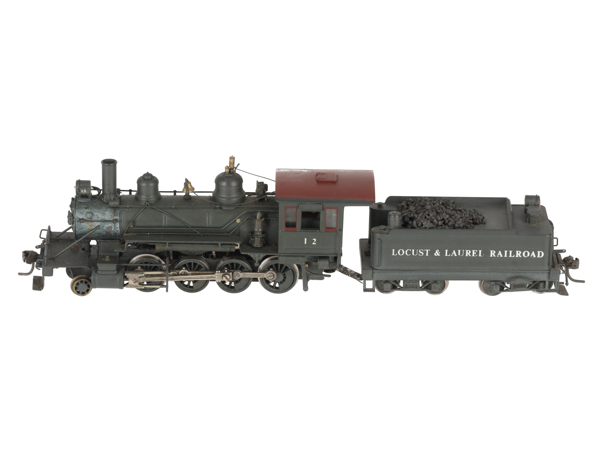 Pacific Fast Mail HO Brass 2-8-0 Steam Locomotive & Tender - Custom Painted/Box