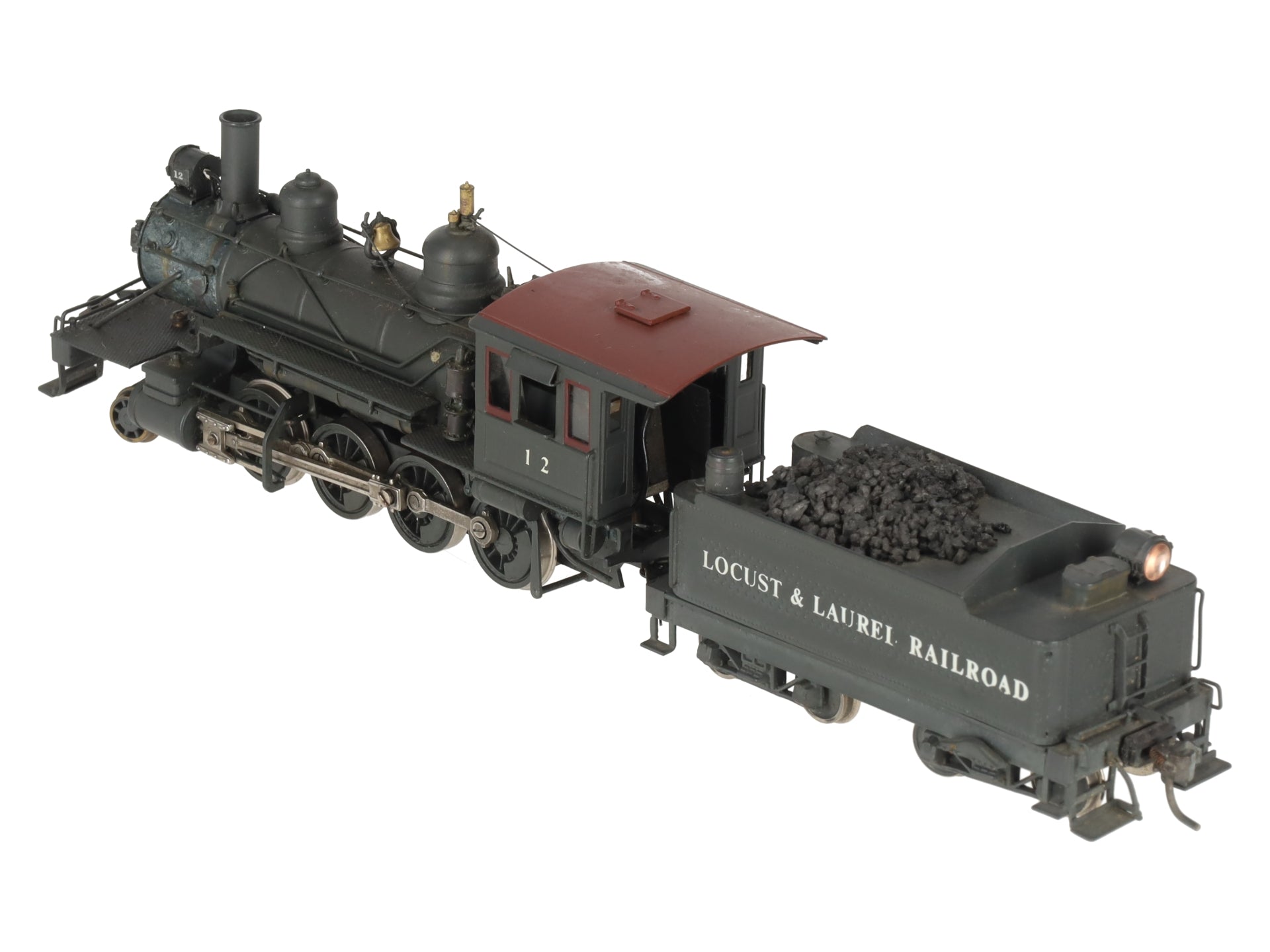 Pacific Fast Mail HO Brass 2-8-0 Steam Locomotive & Tender - Custom Painted/Box