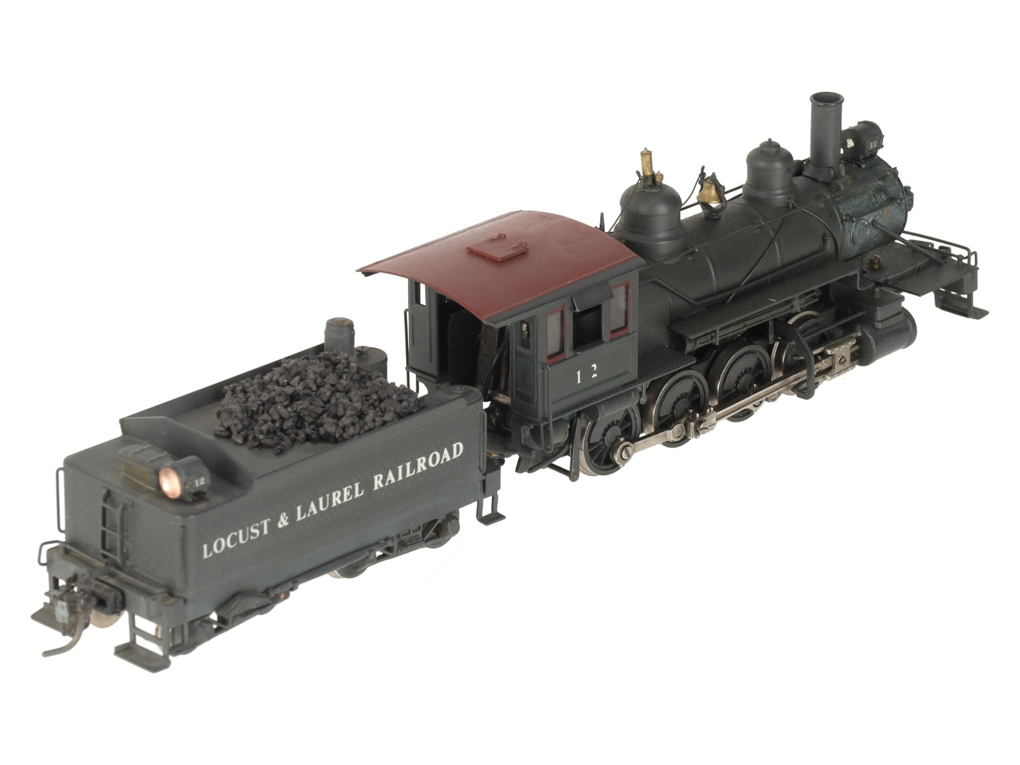 Pacific Fast Mail HO Brass 2-8-0 Steam Locomotive & Tender - Custom Painted/Box