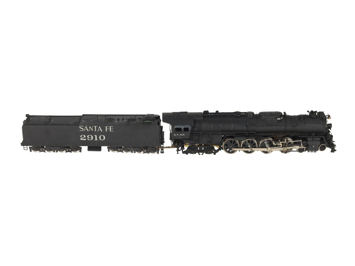 United Scale Models HO Brass AT&SF Santa Fe 4-8-4  & 16 Wheel Tender-Custom VG/Box