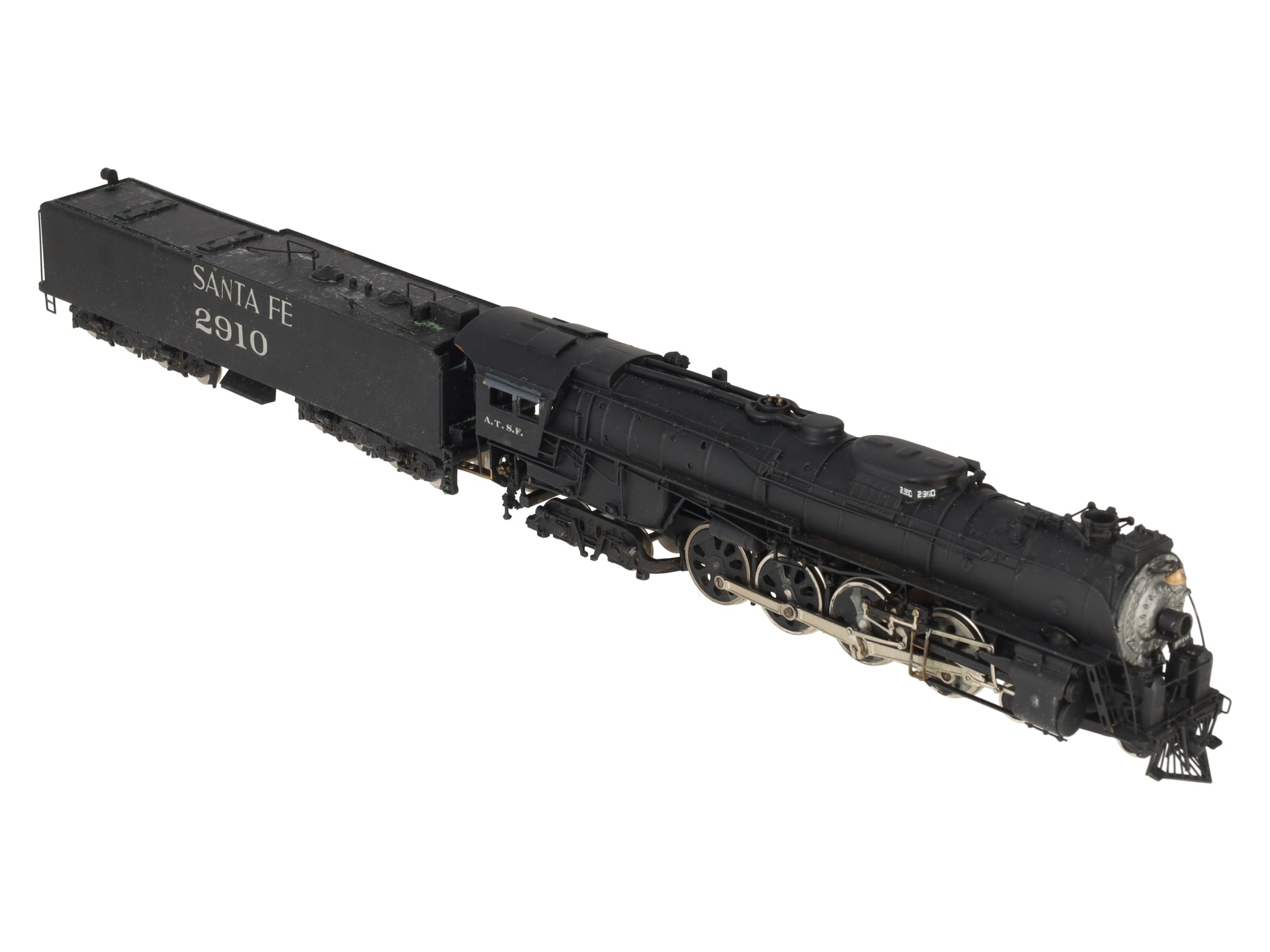 United Scale Models HO Brass AT&SF Santa Fe 4-8-4  & 16 Wheel Tender-Custom VG/Box