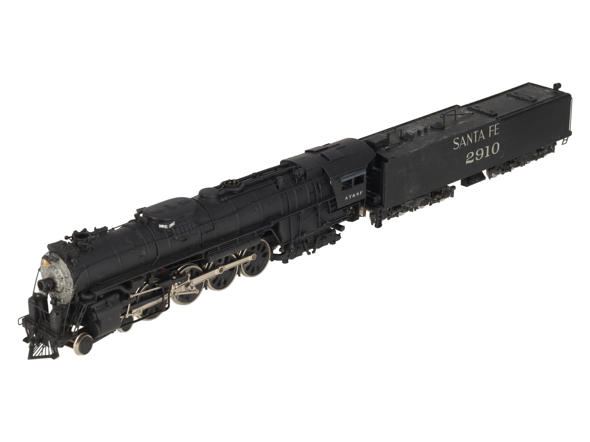 United Scale Models HO Brass AT&SF Santa Fe 4-8-4  & 16 Wheel Tender-Custom VG/Box