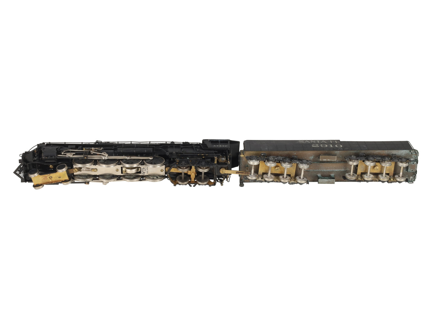 United Scale Models HO Brass AT&SF Santa Fe 4-8-4  & 16 Wheel Tender-Custom VG/Box