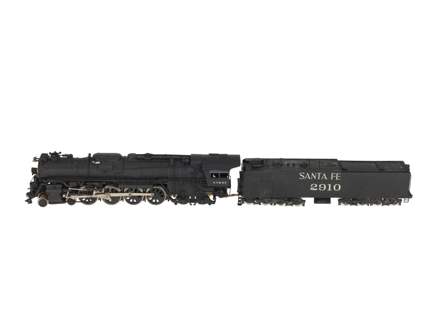 United Scale Models HO Brass AT&SF Santa Fe 4-8-4  & 16 Wheel Tender-Custom VG/Box