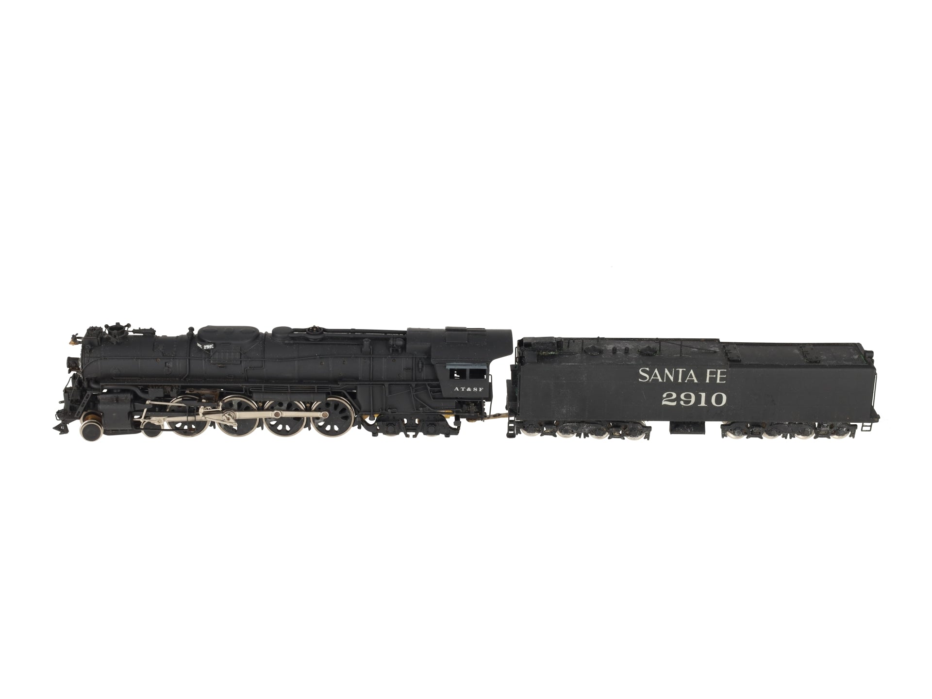 United Scale Models HO Brass AT&SF Santa Fe 4-8-4  & 16 Wheel Tender-Custom VG/Box