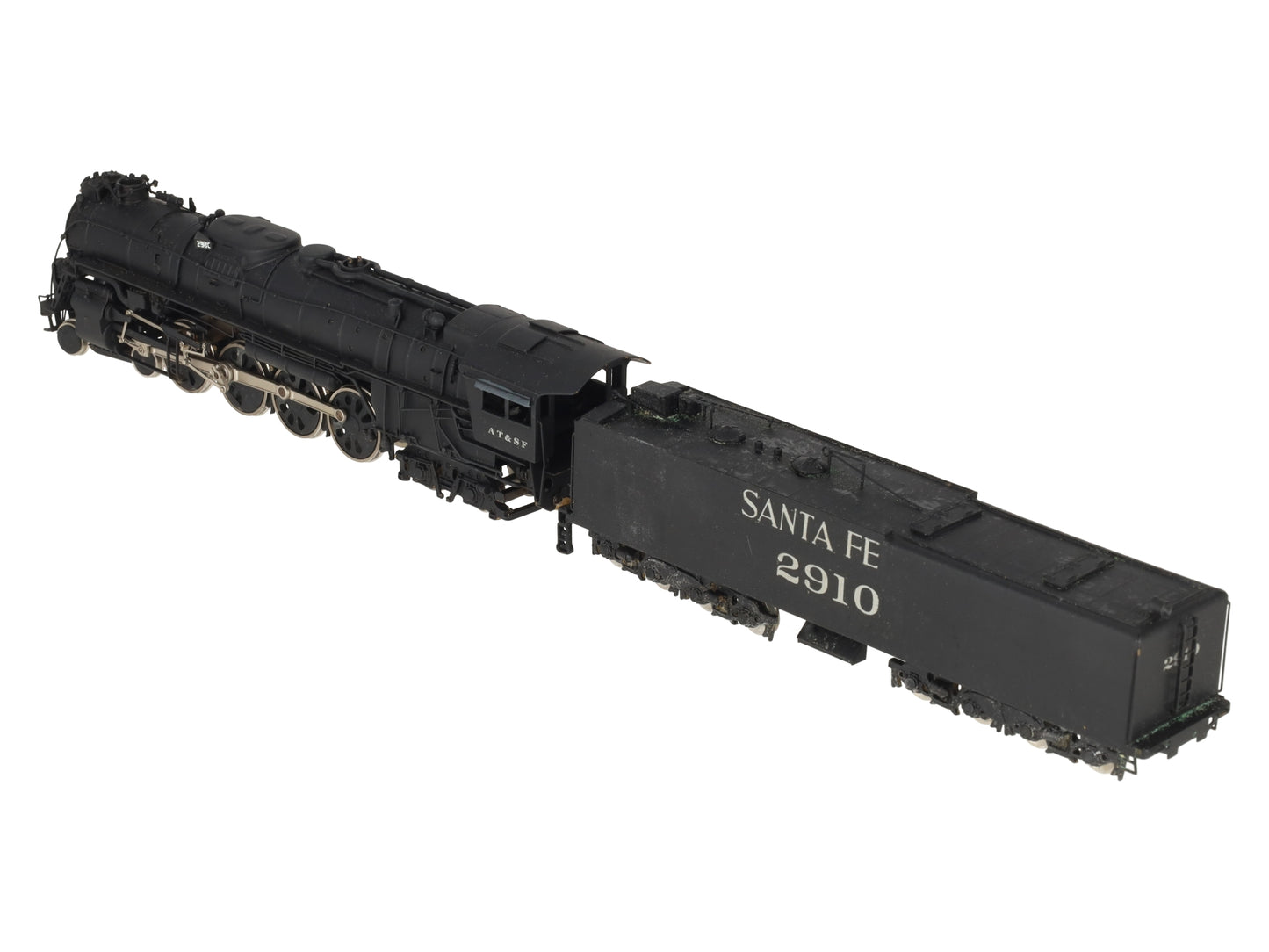 United Scale Models HO Brass AT&SF Santa Fe 4-8-4  & 16 Wheel Tender-Custom VG/Box