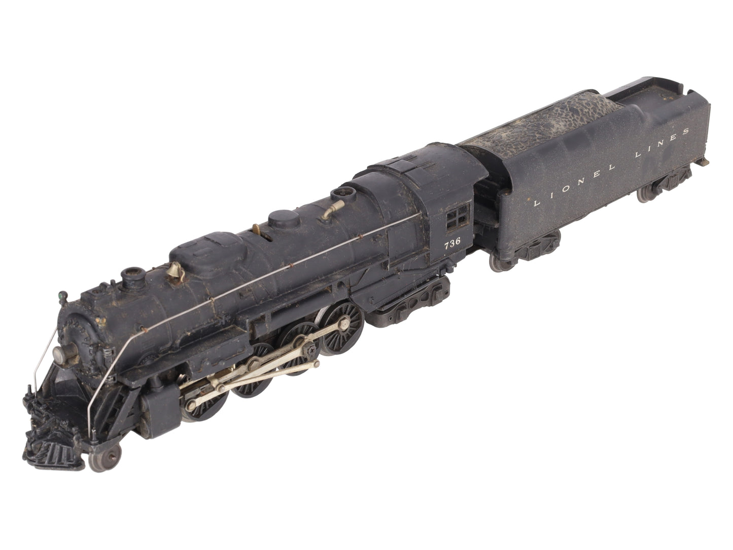 Lionel 736 Vintage O 2-8-4 Pennsylvania Steam Locomotive with 2046W Tender VG