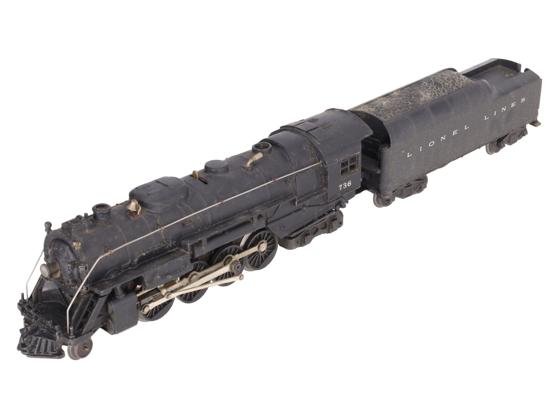 Lionel 736 Vintage O 2-8-4 Pennsylvania Steam Locomotive with 2046W Tender VG