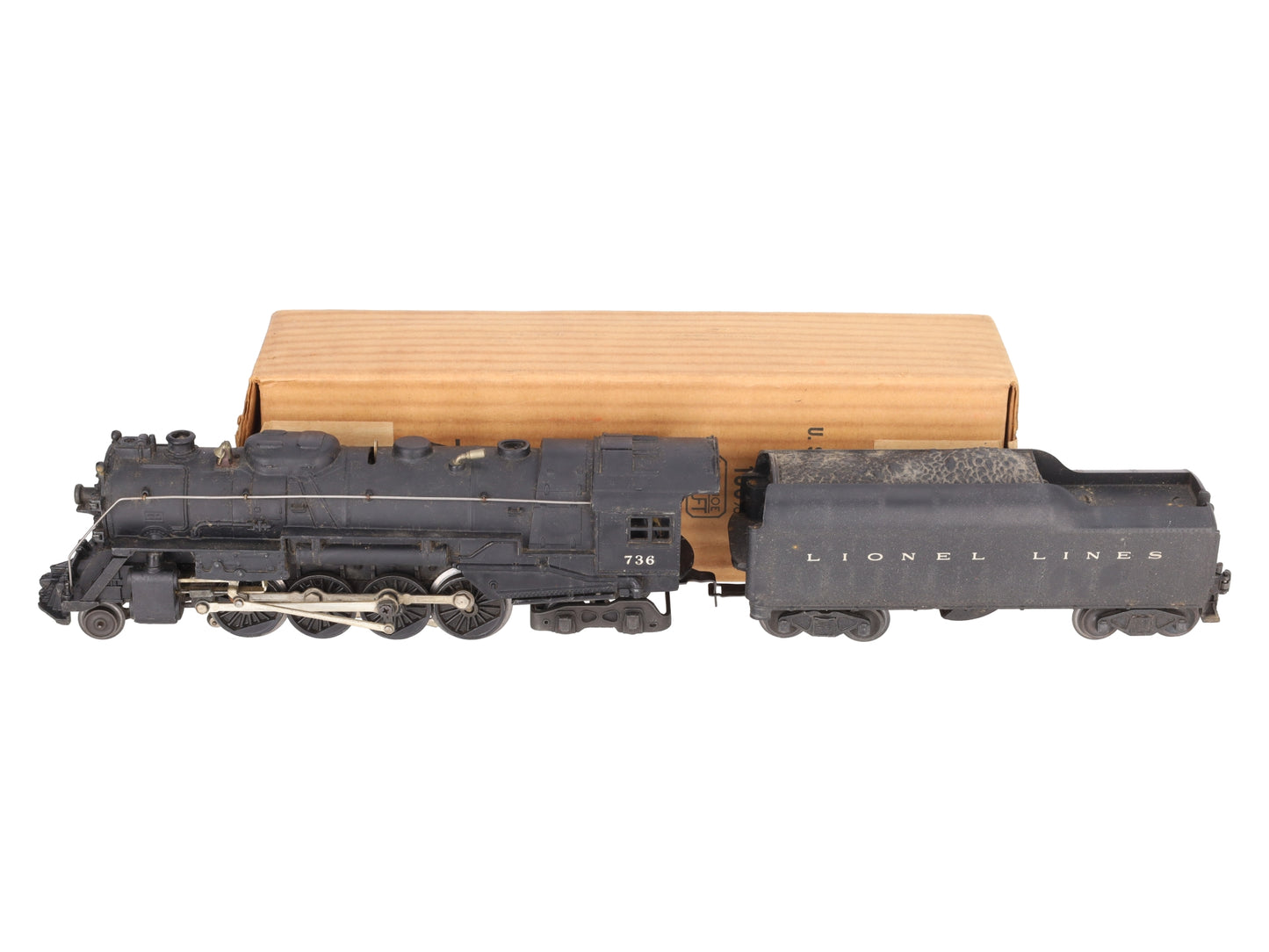 Lionel 736 Vintage O 2-8-4 Pennsylvania Steam Locomotive with 2046W Tender VG