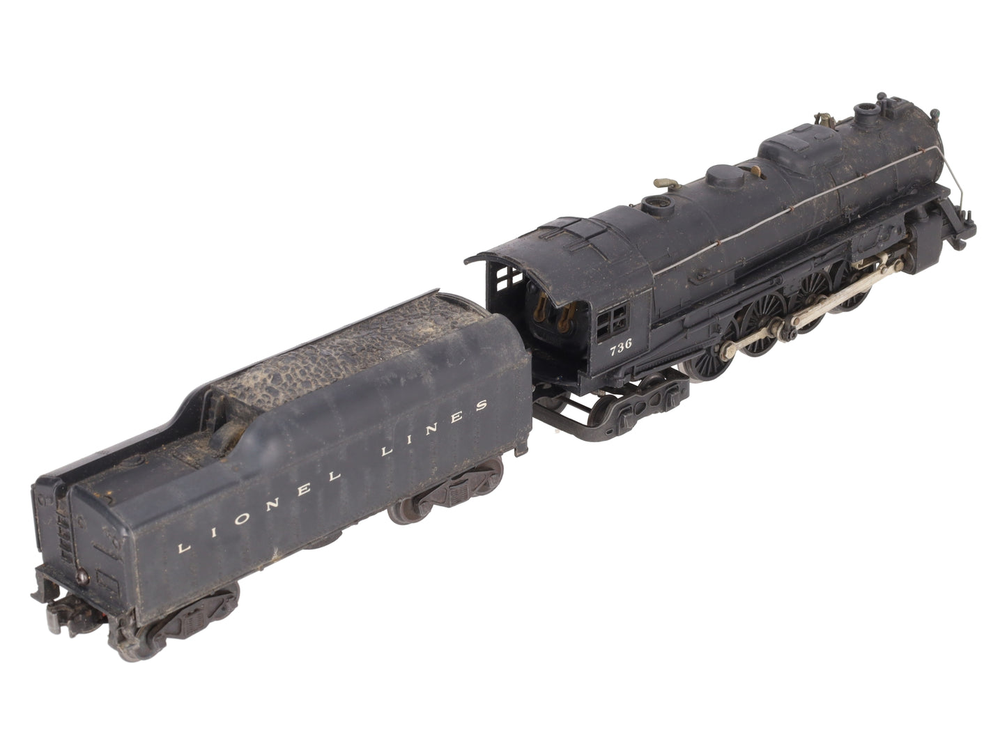 Lionel 736 Vintage O 2-8-4 Pennsylvania Steam Locomotive with 2046W Tender VG