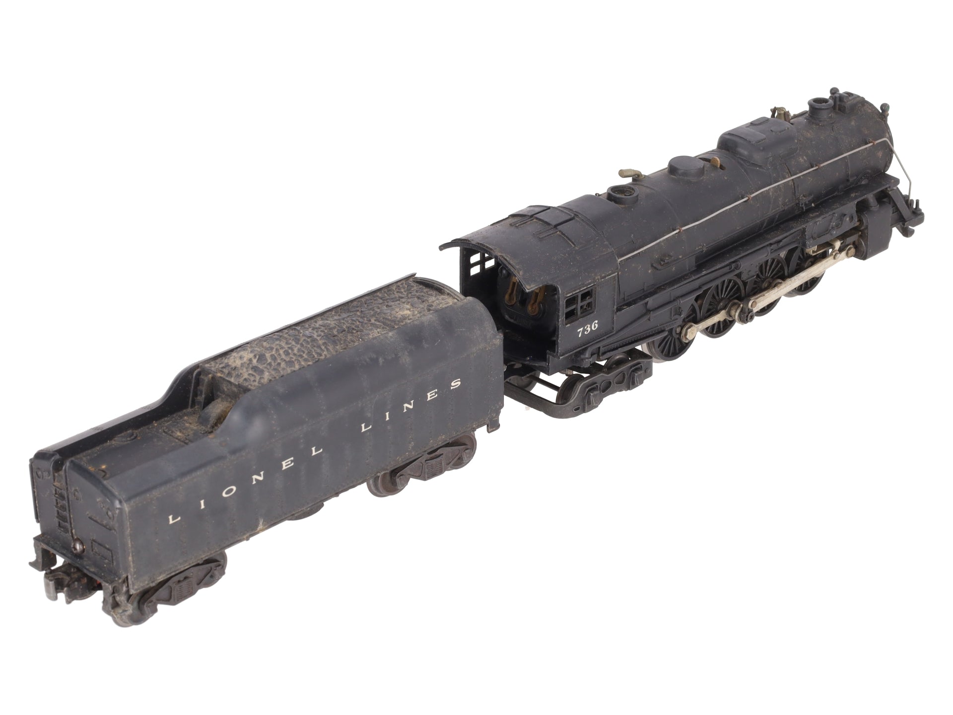 Lionel 736 Vintage O 2-8-4 Pennsylvania Steam Locomotive with 2046W Tender VG