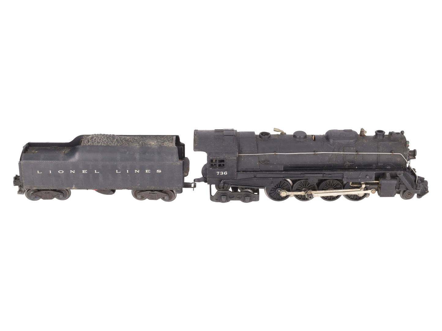 Lionel 736 Vintage O 2-8-4 Pennsylvania Steam Locomotive with 2046W Tender VG