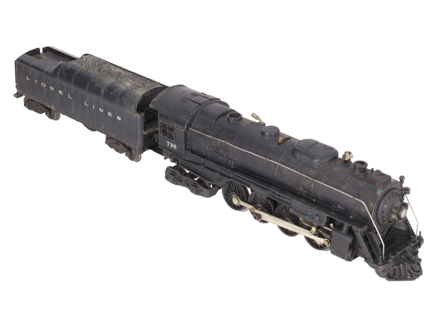 Lionel 736 Vintage O 2-8-4 Pennsylvania Steam Locomotive with 2046W Tender VG