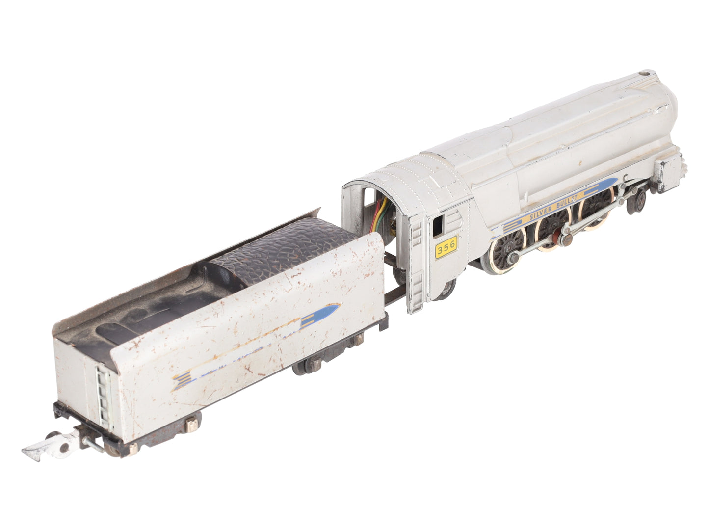 American Flyer Vintage S Postwar Silver Bullet Diesel Locomotive #356 VG