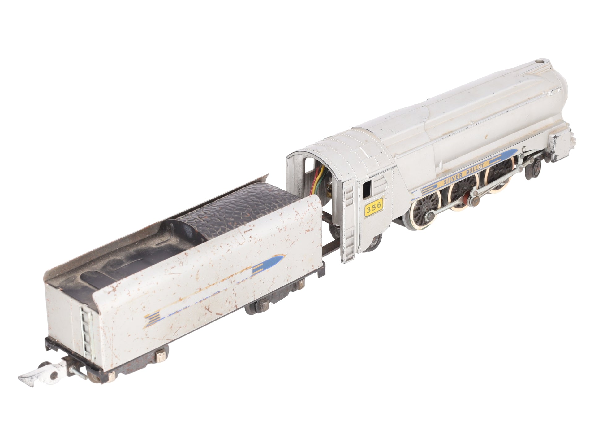 American Flyer Vintage S Postwar Silver Bullet Diesel Locomotive #356 VG