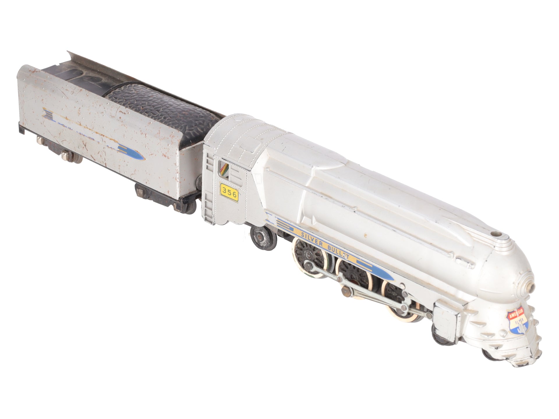 American Flyer Vintage S Postwar Silver Bullet Diesel Locomotive #356 VG