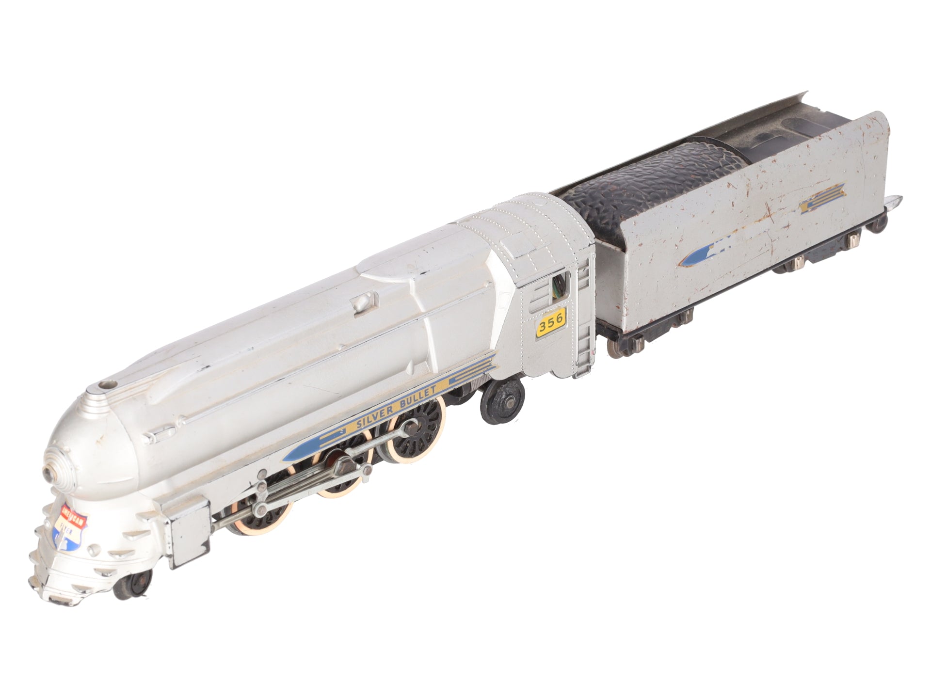 American Flyer Vintage S Postwar Silver Bullet Diesel Locomotive #356 VG