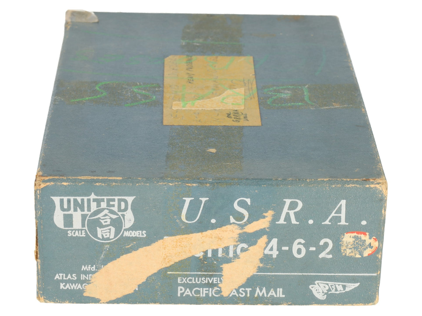 Pacific Fast Mail HO Brass 4-6-2 Steam Locomotive & Tender VG/Box