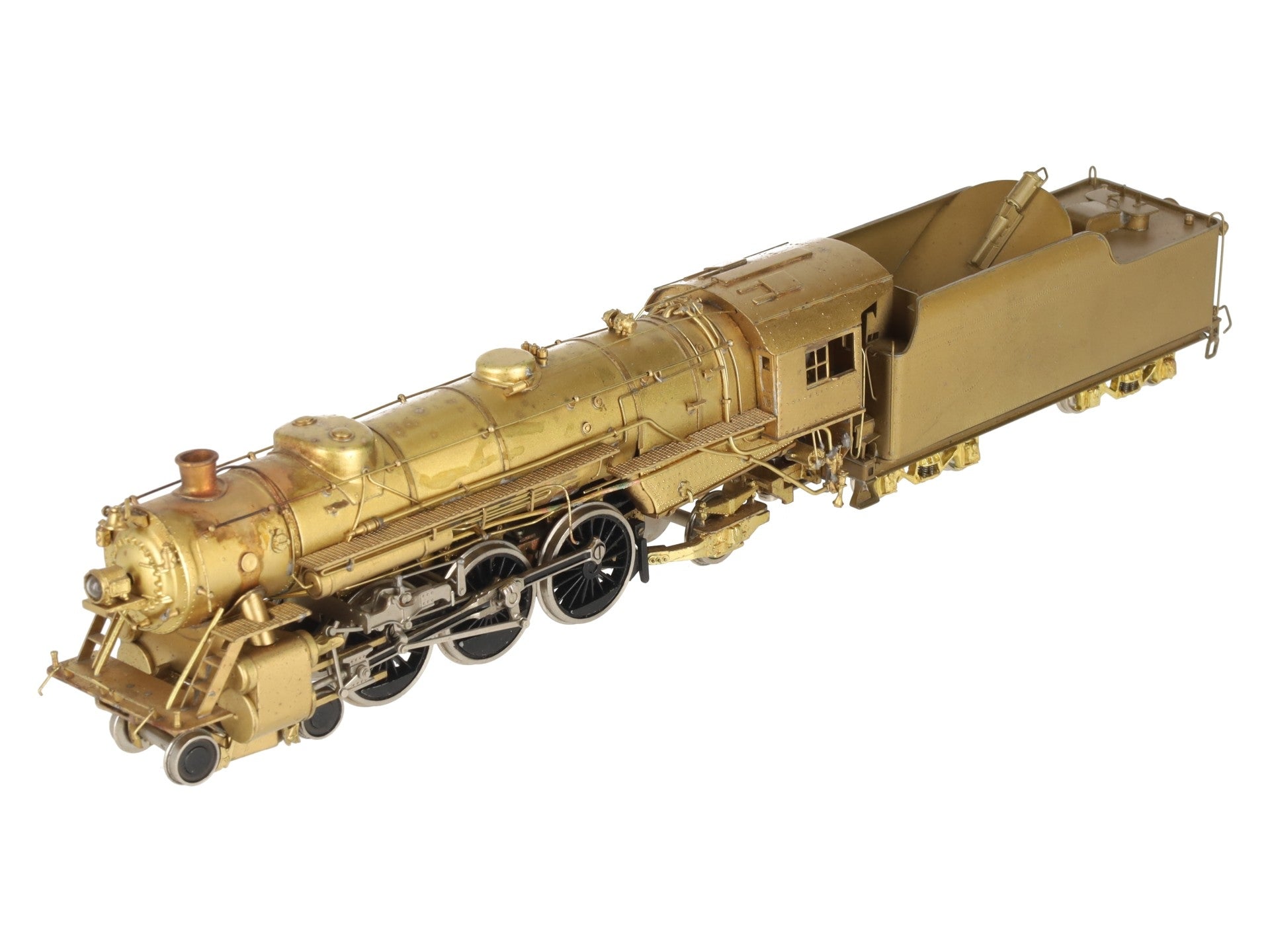 Pacific Fast Mail HO Brass 4-6-2 Steam Locomotive & Tender VG/Box