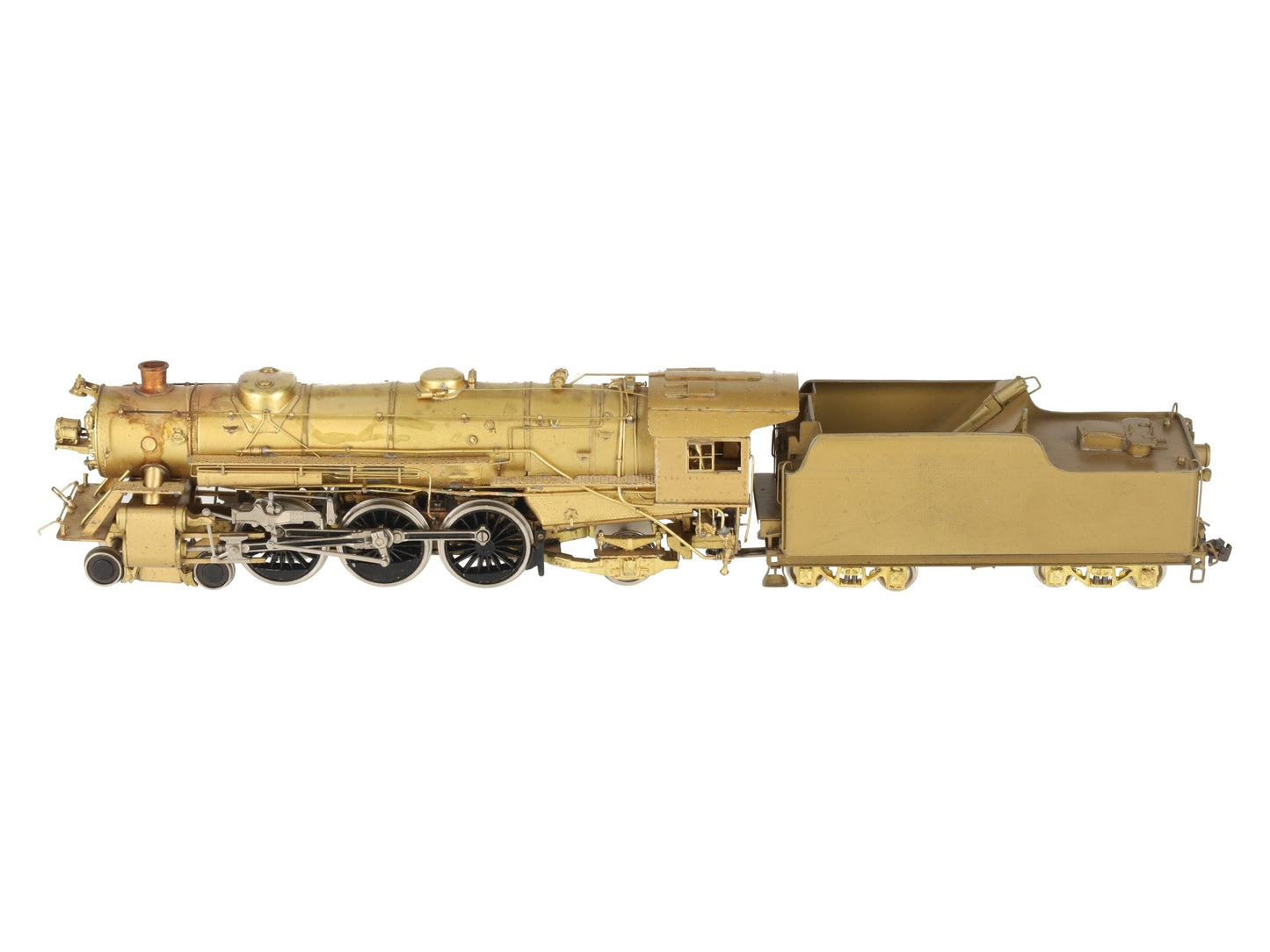 Pacific Fast Mail HO Brass 4-6-2 Steam Locomotive & Tender VG/Box