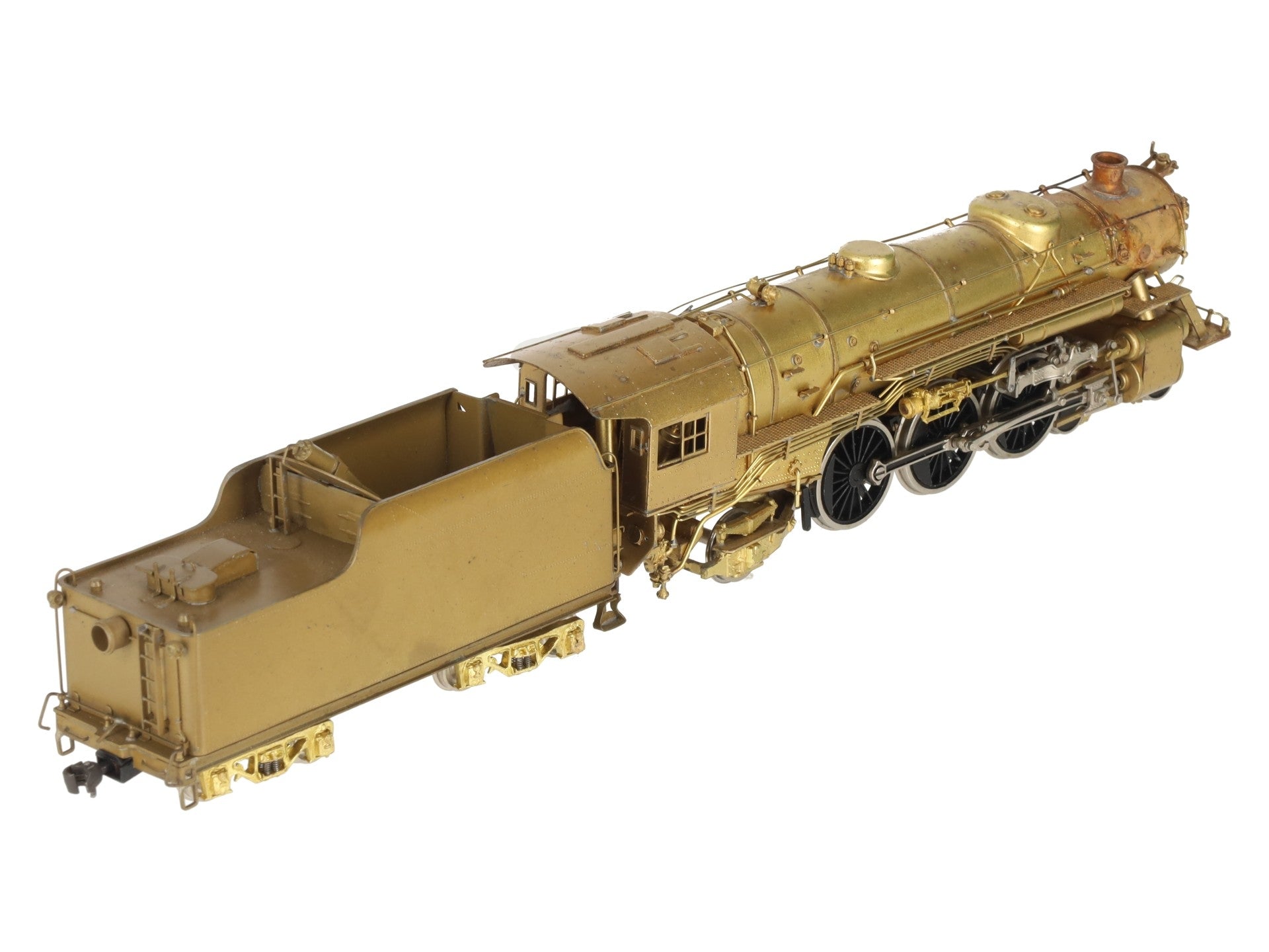Pacific Fast Mail HO Brass 4-6-2 Steam Locomotive & Tender VG/Box