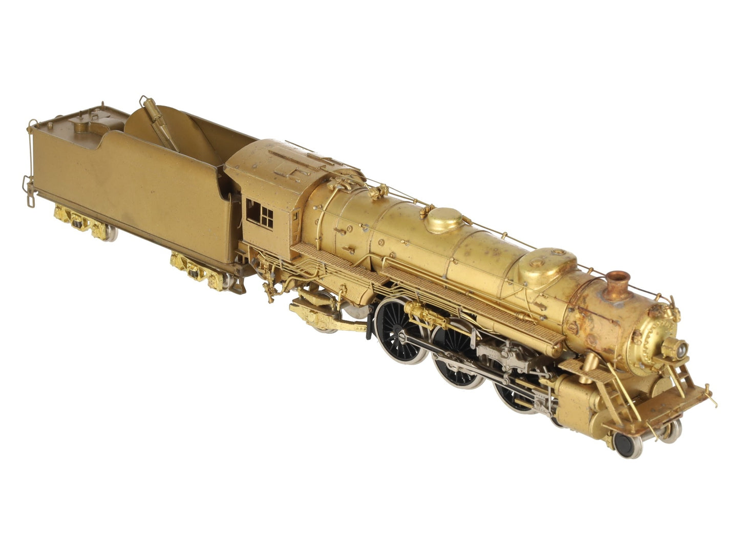 Pacific Fast Mail HO Brass 4-6-2 Steam Locomotive & Tender VG/Box