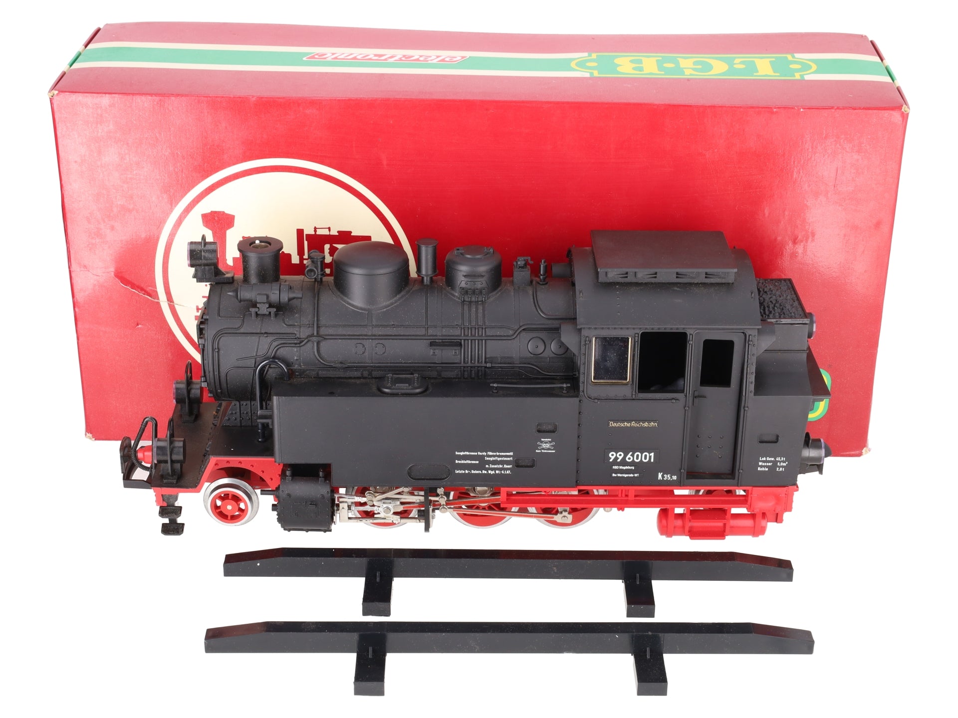 LGB 2080S G Scale 2-6-2 Powered Tank Steam Locomotive w/Sound #99 6001 EX/Box