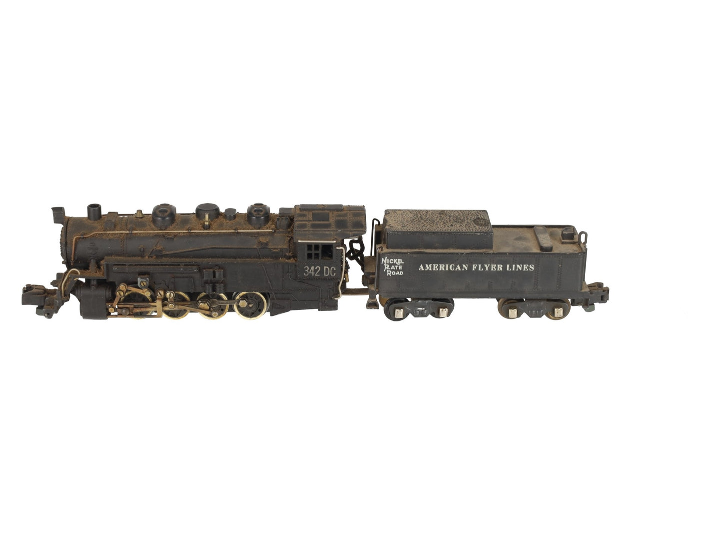 American Flyer 342DC Vintage S NKP 0-8-0 Die-Cast Steam Switcher VG