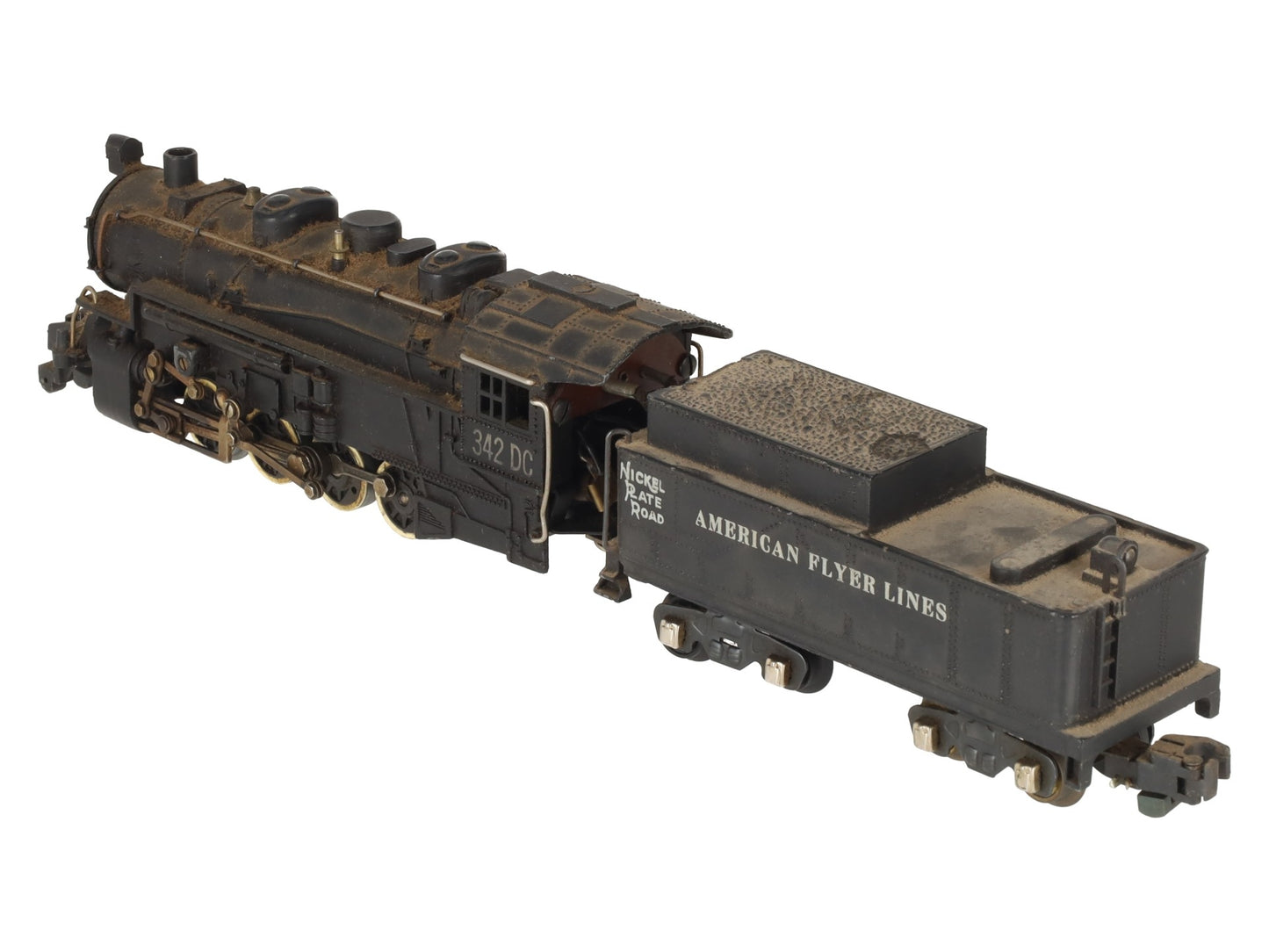 American Flyer 342DC Vintage S NKP 0-8-0 Die-Cast Steam Switcher VG