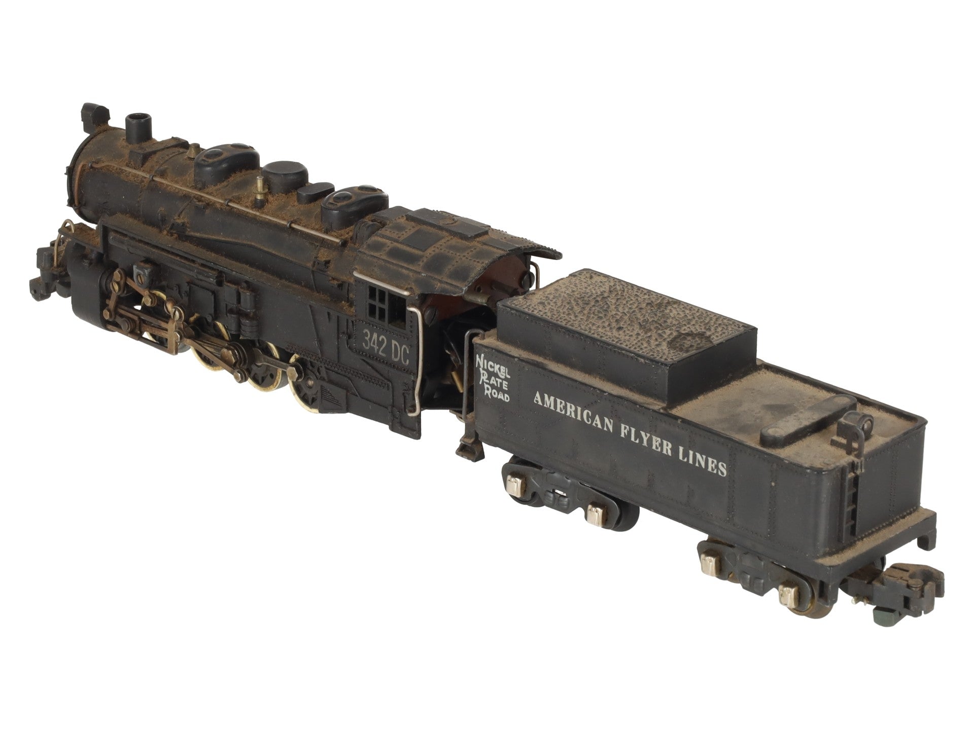 American Flyer 342DC Vintage S NKP 0-8-0 Die-Cast Steam Switcher VG